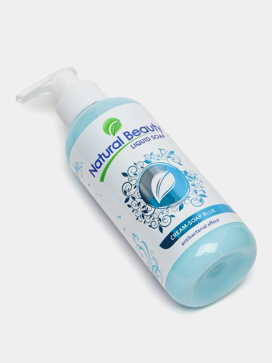 Жидкое мыло Natural Beauty с антибактериальным эффектом, голубое, 300 гр