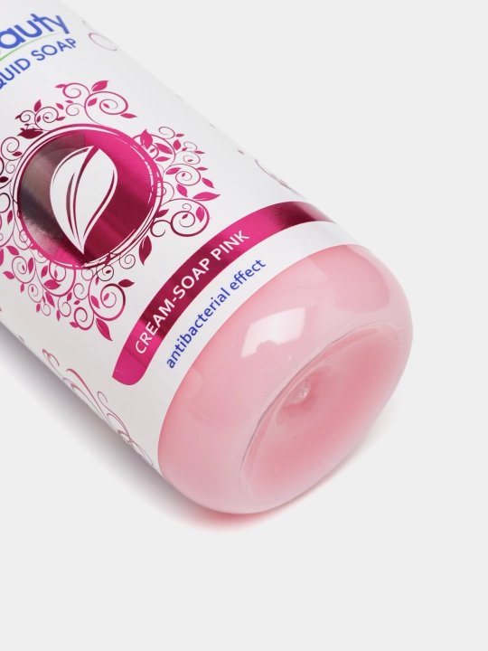 Мыло жидкое Natural Beauty розовое с антибактериальным эффектом, 300 г