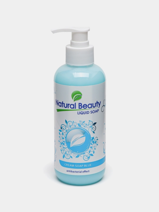 Жидкое мыло Natural Beauty с антибактериальным эффектом, голубое, 300 гр