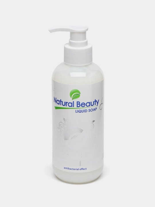 Жидкое мыло Natural Beauty белое с антибактериальным эффектом, 300 гр