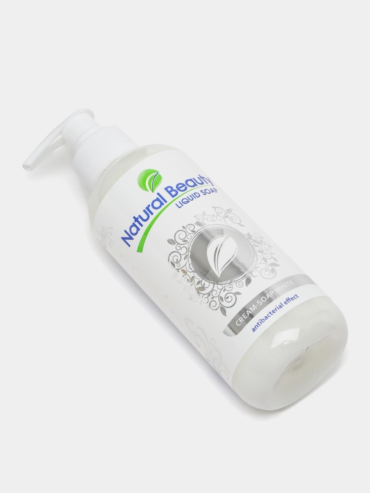 Жидкое мыло Natural Beauty белое с антибактериальным эффектом, 300 гр