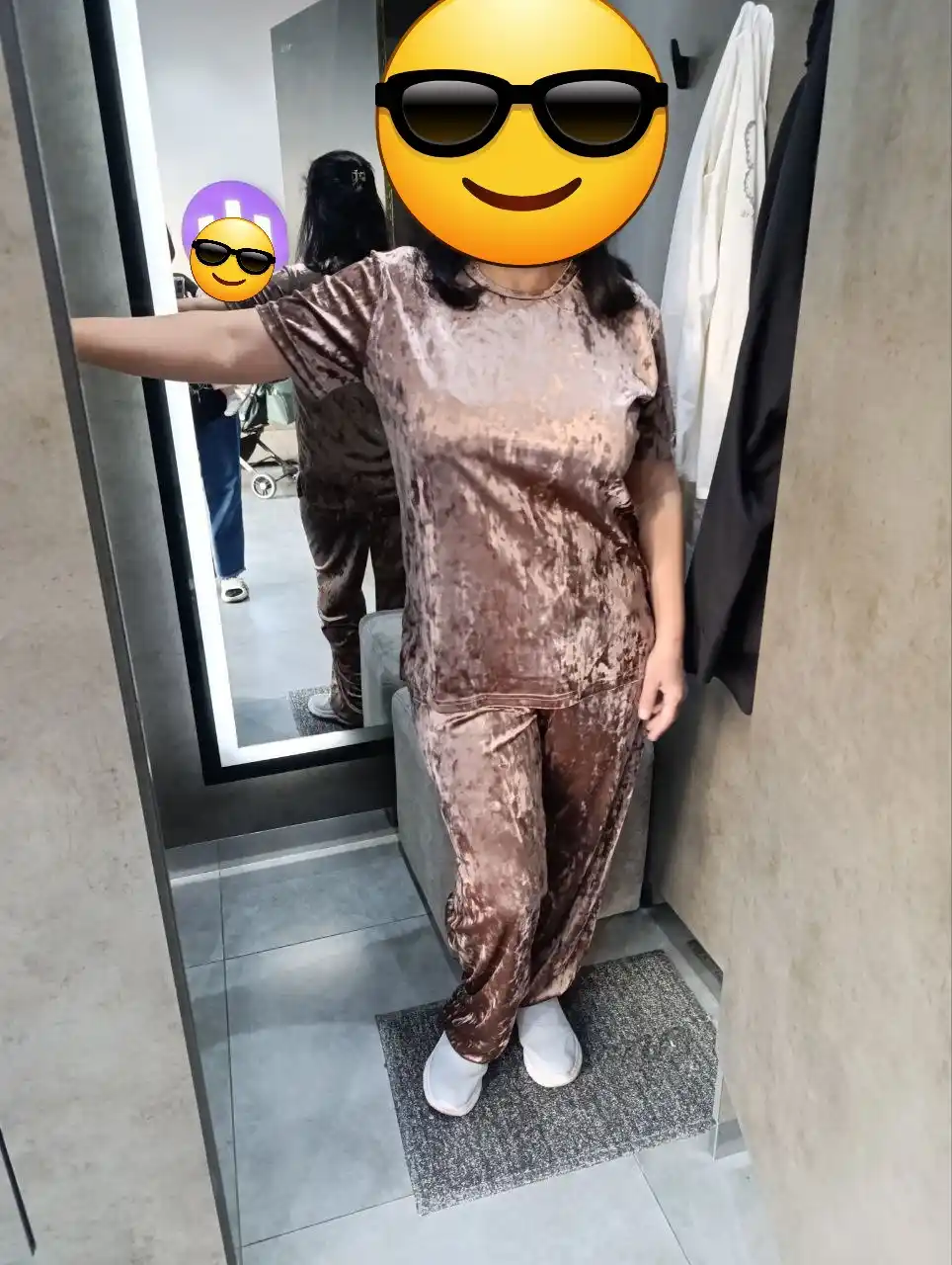 Домашний костюм, велюровый, с брюками Sarah, S