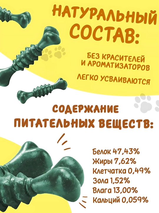 Xlorofilli chaynash suyakchalari, itlar uchun o'zgarmas mukofot