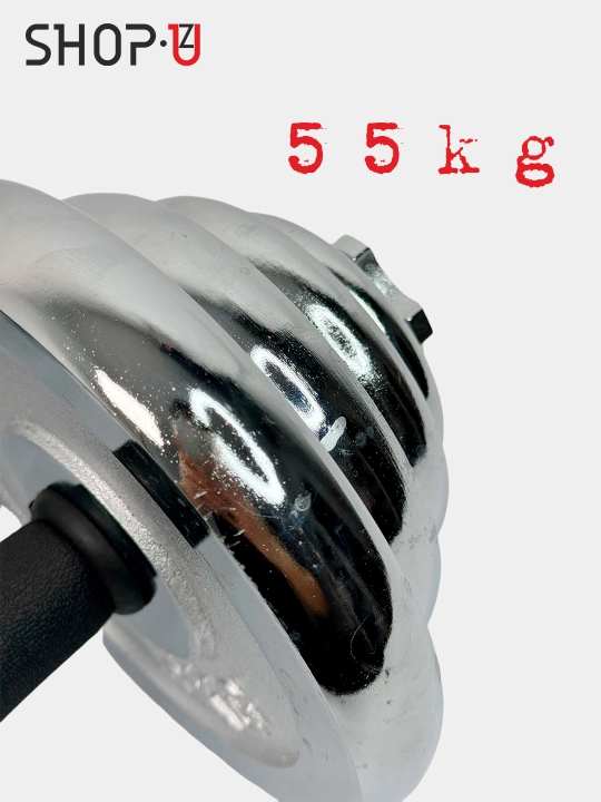 Комплект 6 в 1, штанги и гантели, YORK SP-Sport LN-1312, до 55 кг, хром