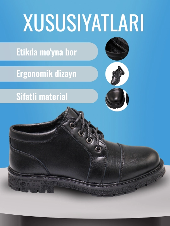Qishki etiklar, mo'ynali erkaklar uchun yarim etiklar 40-44