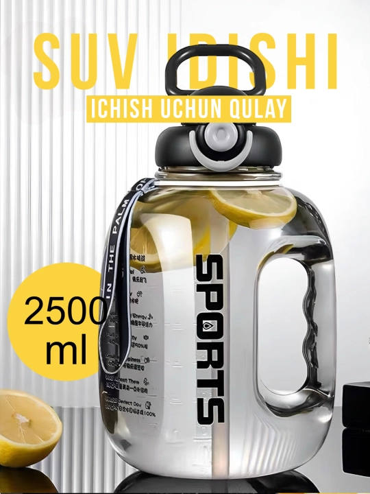 Suv uchun sport butilka, 2500 ml