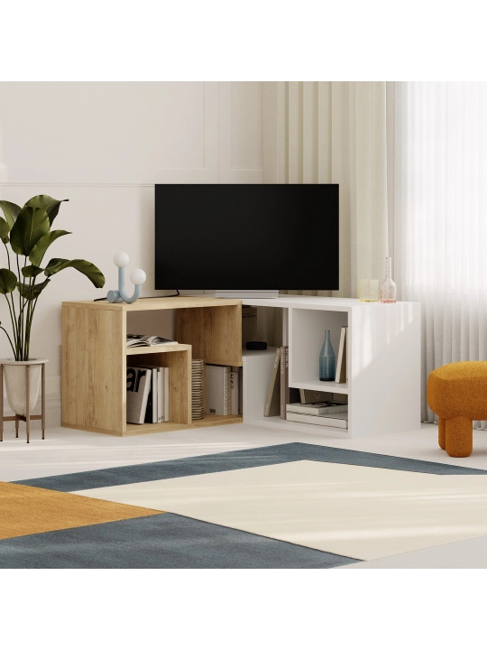 Decortie Glis Угловая ТВ-тумба, многофункциональная, для ТВ до 65 Дюймов - сделано в Турции