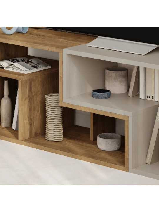 Decortie Glis Угловая ТВ-тумба, многофункциональная, для ТВ до 65 Дюймов - сделано в Турции