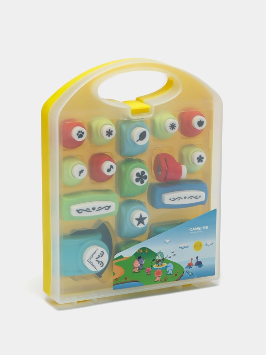 16 dona to'plamdagi ijodkorlik uchun shaklli teshiklar, scrapbooking va hunarmandchilik uchun