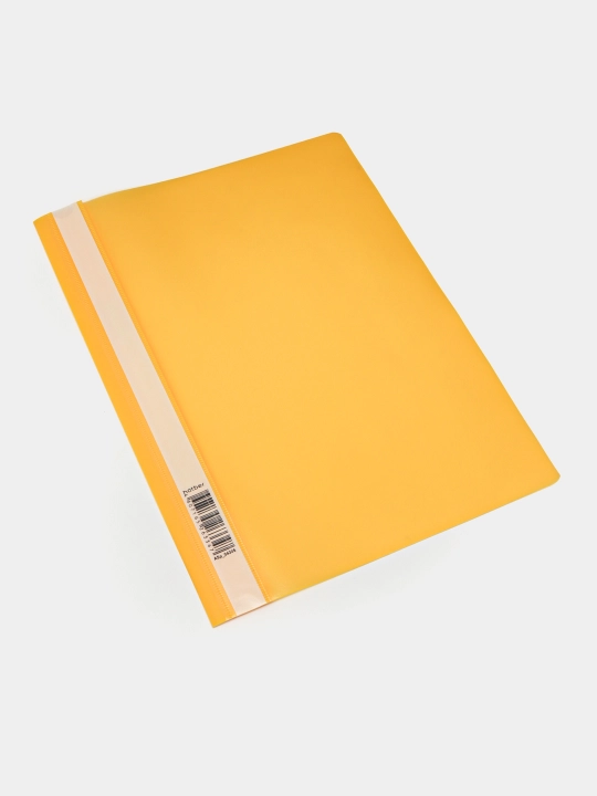 Papka - tez tikuvchi, A4 flomat, Hatber, 120/160 mkm, sariq, plastik, shaffof - 