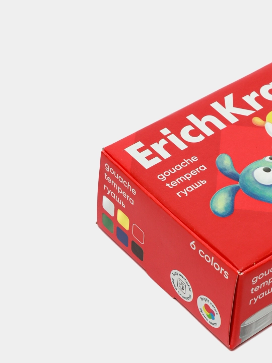 Гуашь ErichKrause Jolly Friends 6 цветов по 20 мл, в коробке 6 шт, 61413 q0000052780