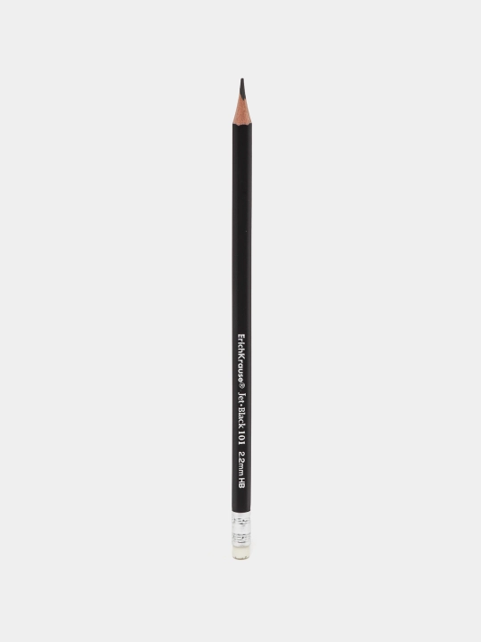 Qora grafitli qalam ErichKrause Jet Black, olti burchakli, HB 45606 q0000053338