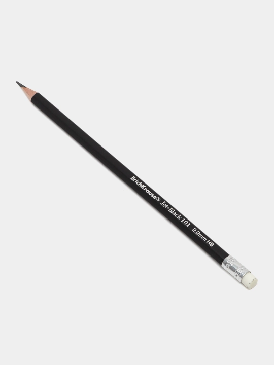 Qora grafitli qalam ErichKrause Jet Black, olti burchakli, HB 45606 q0000053338