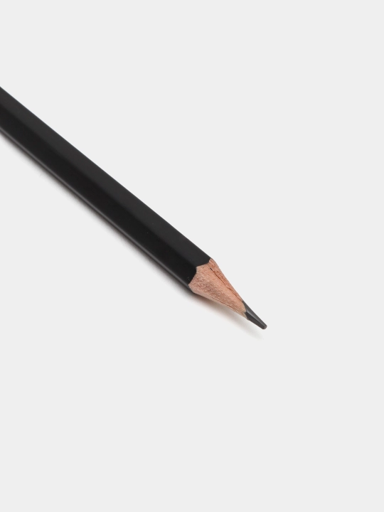 Qora grafitli qalam ErichKrause Jet Black, olti burchakli, HB 45606 q0000053338