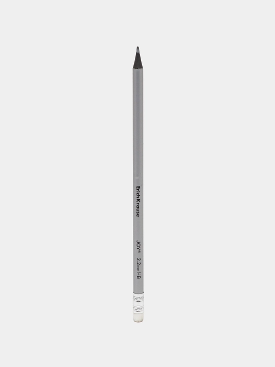 Qora grafitli qalam ErichKrause JOY Metallic, dumaloq, o'chirgich bilan HB 55274 q0000053345