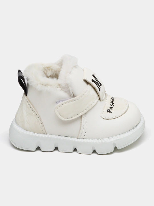 Bolalar etigi, demi mavsumiy, unisex, ich mo'ynali va usti zamshli, 0-3 yosh bolalar uchun