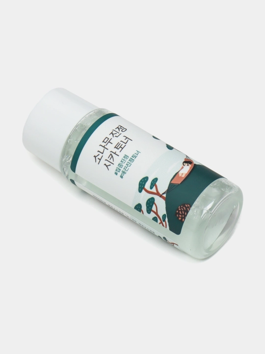 ROUND LAB yuz miniatyuralari sayohat to'plami, Pine Calming Cica Trial Kit, 4 dona