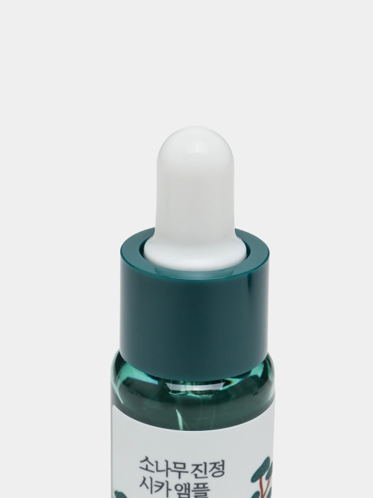 ROUND LAB yuz miniatyuralari sayohat to'plami, Pine Calming Cica Trial Kit, 4 dona