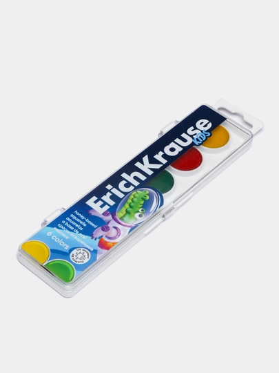 Краски акварельные ErichKrause Kids Space Animals, медовые, 6 цветов, 61359 q0000052782