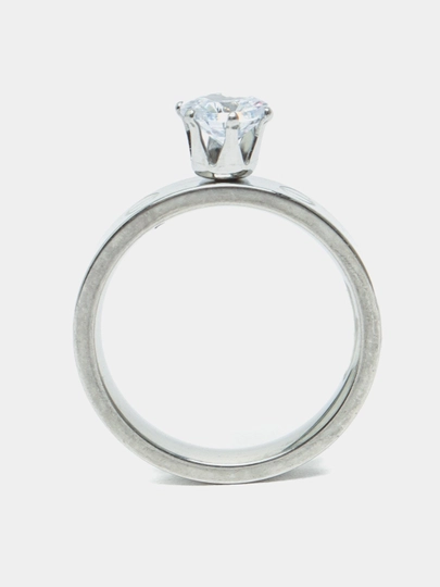 Кольца для женщин и девушек Cartier Stainless Steel, с камнями и без — CROWNIJ-UZUK-СЕРМЕТ-19
