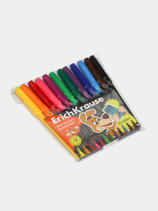 ErichKrause Prostokvashino flomasterlari, 12 ta rang, 61065 q0000052764