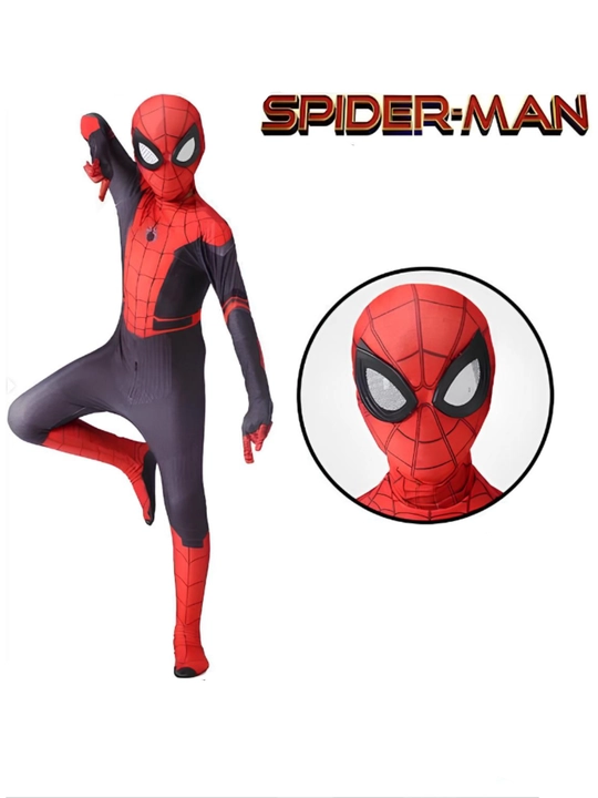 Kosplay o'rgimchak odam bolalar spiderman  uchun, super qahramon karnaval kostyumi