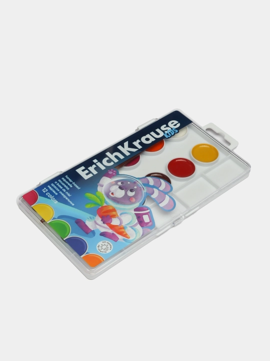 Akvarel bo'yoqlari ErichKrause Kids Space Animals, 12 rang,  61363 q0000052786 - 