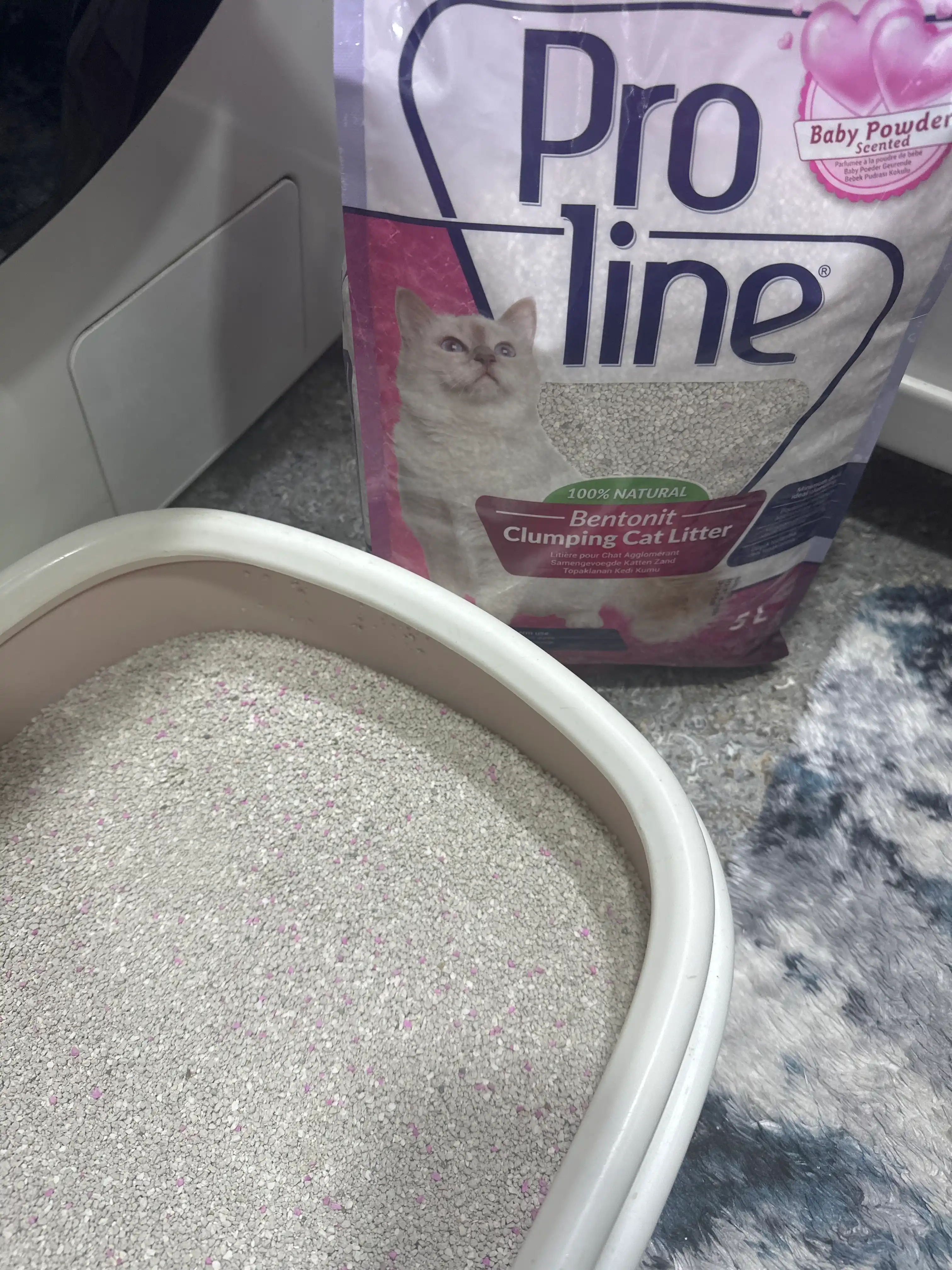 Proline Bentonit to'planadigan to'ldiruvchi, bolalar kukuni aromati bilan, 4.25 kg