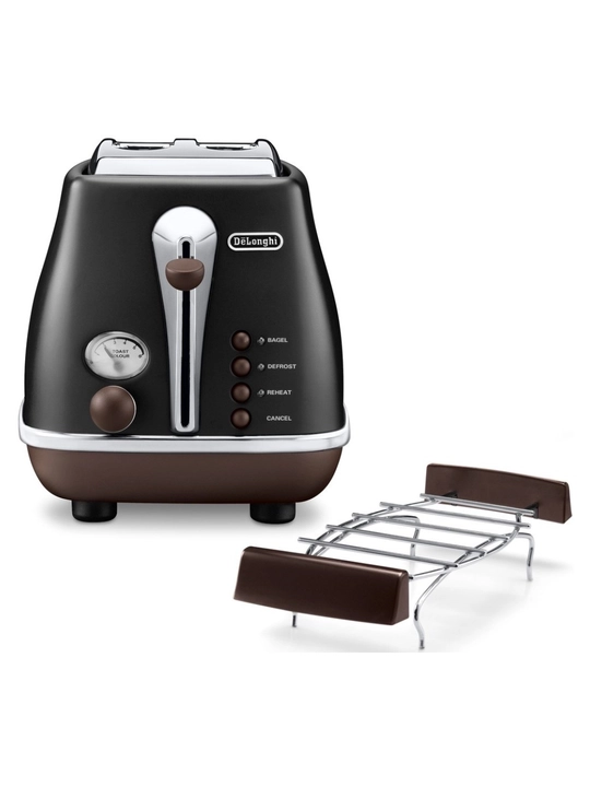 Тостер De'Longhi Icona Vintage CTOV 2103.BK, ретро-дизайн