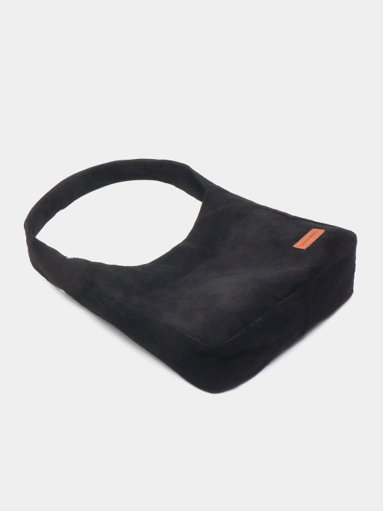 Ayollar shopper sumkasi, baxmaldan, yelkaga taqiladigan, 4 xil rangda: qora, jigar rang, oq, pushti