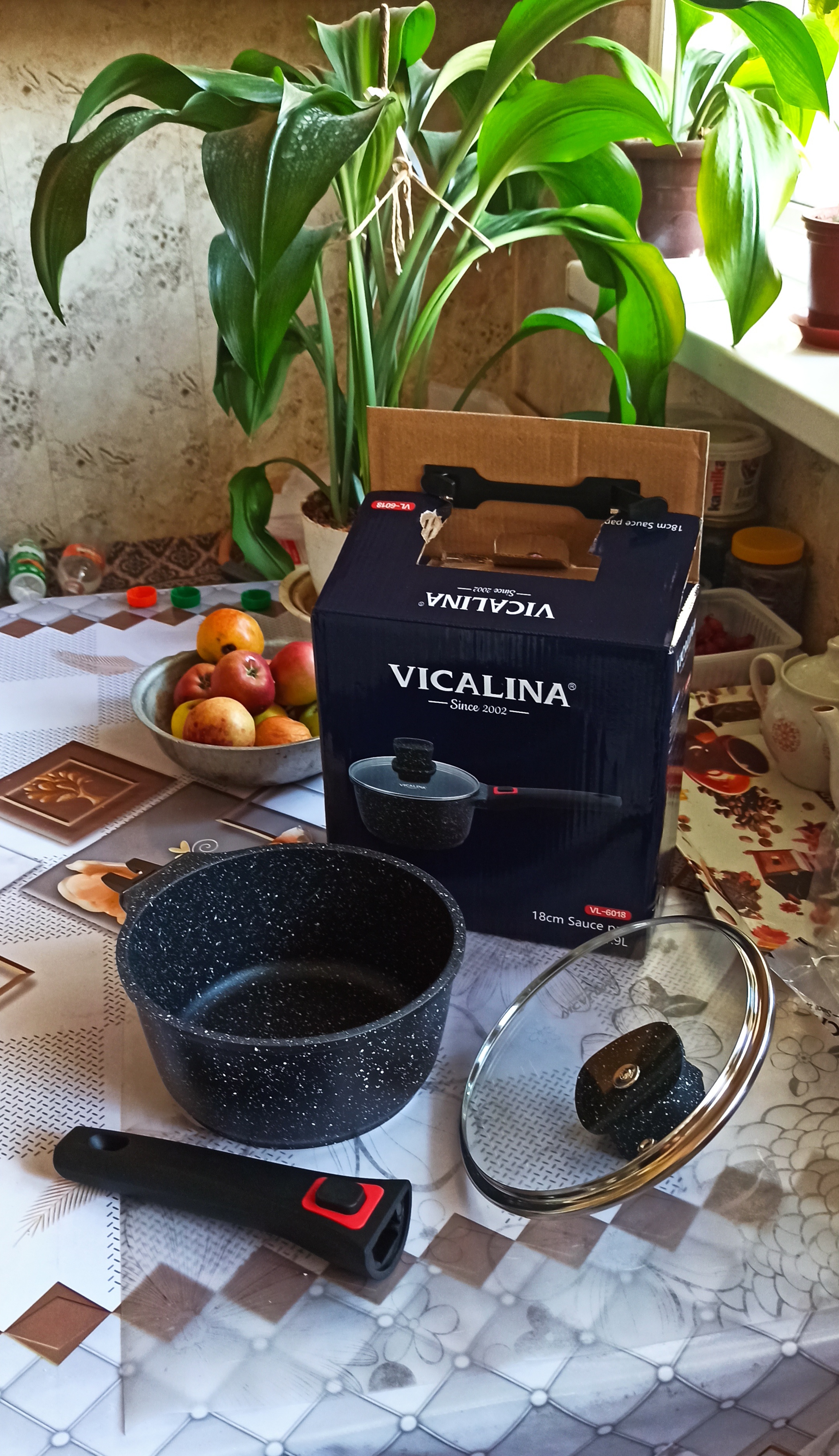 Сотейник vicalina, с антипригарным покрытием, для всех видов плит