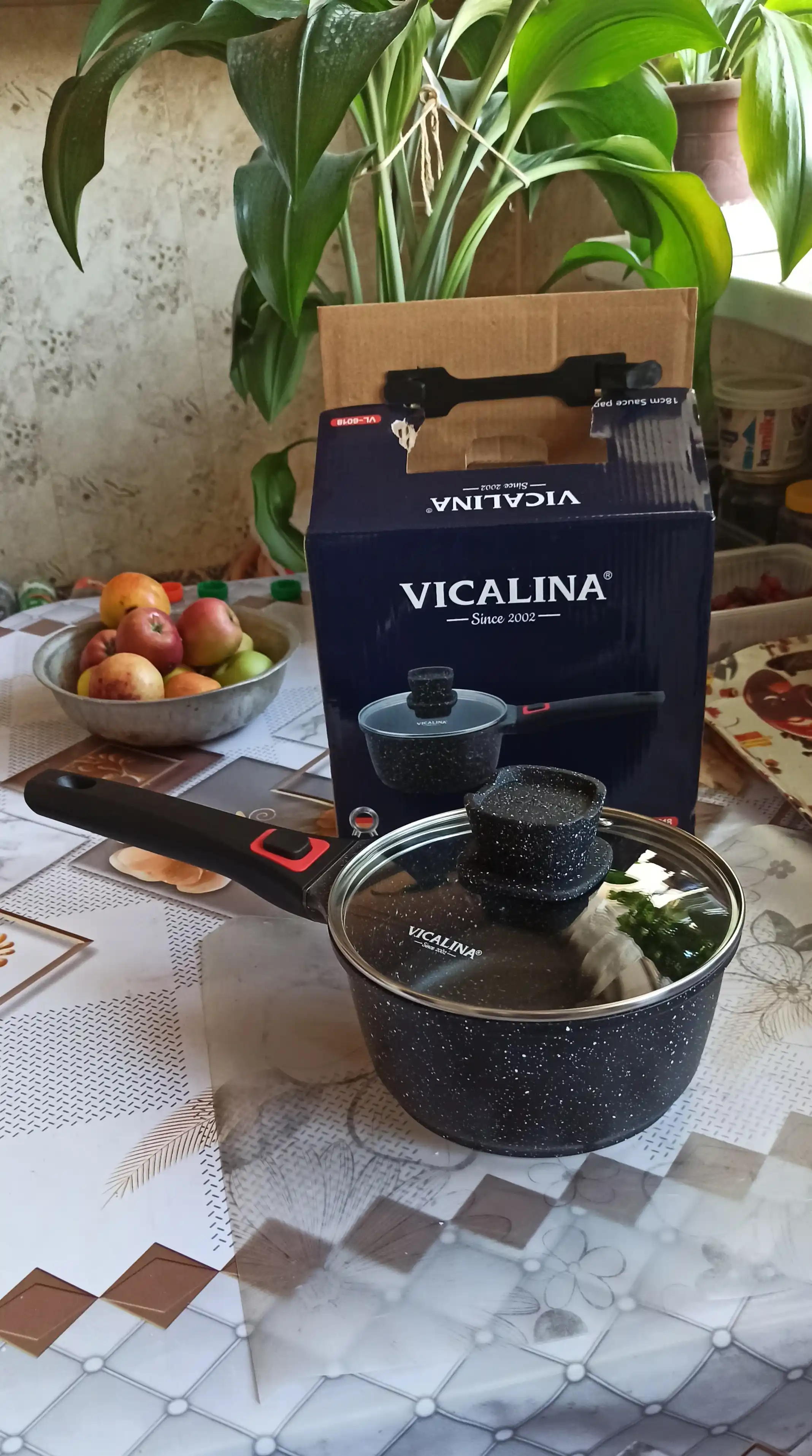 Сотейник vicalina, с антипригарным покрытием, для всех видов плит