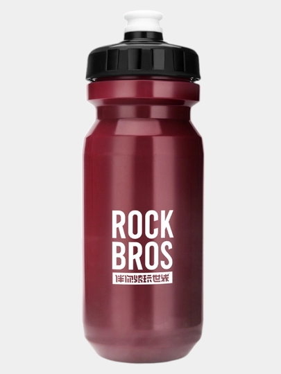 Питьевая бутылочка RockBros без запаха, силиконовый клапан, 500 мл, красный/серый/черный