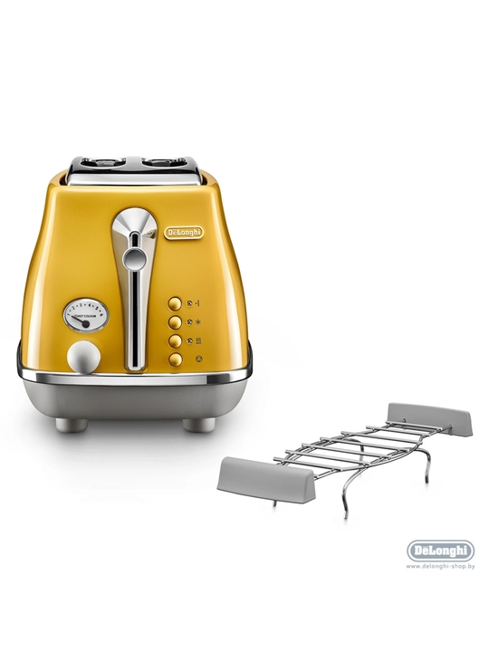 Тостер DeLonghi CTOC 2103 Y Icona Capitals, 850 Вт, желтый
