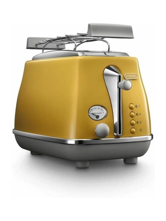 Тостер DeLonghi CTOC 2103 Y Icona Capitals, 850 Вт, желтый