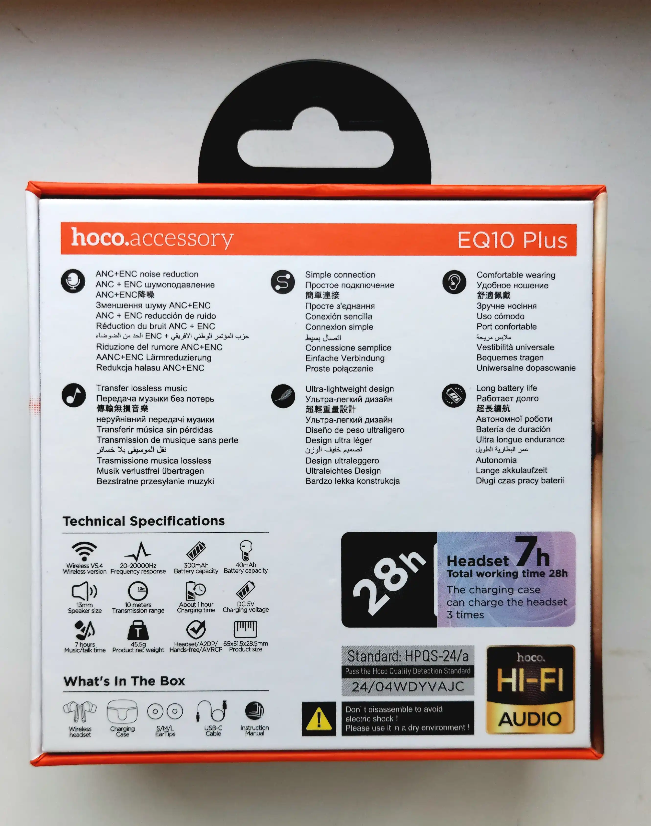 Simsiz quloqchinlar Hoco eq10 plus ANC+ENC