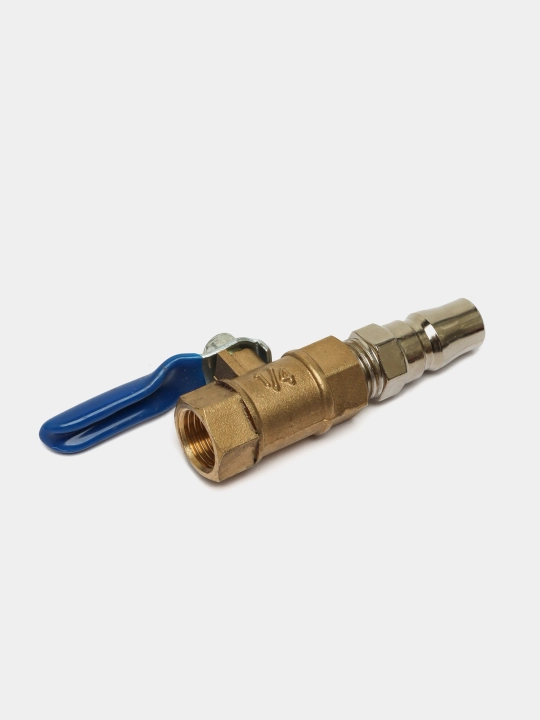 Kompressor uchun kran 1/4 + nipel - 