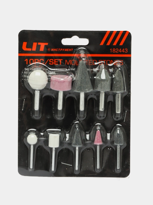 Jilvirlash toshlari, 10 dona, 3 mm va 6 mm, abraziv sharoshkalar - 