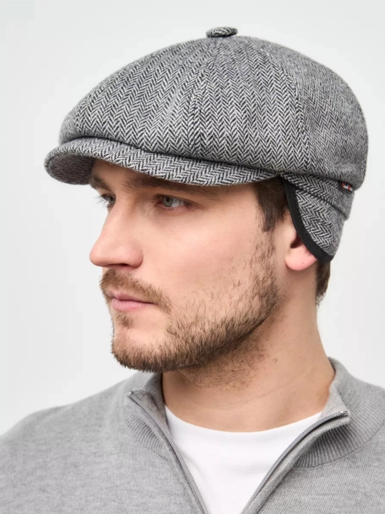 Мужская кепка, восьмиклинка фуражка теплая, классическая кепка, головной убор
