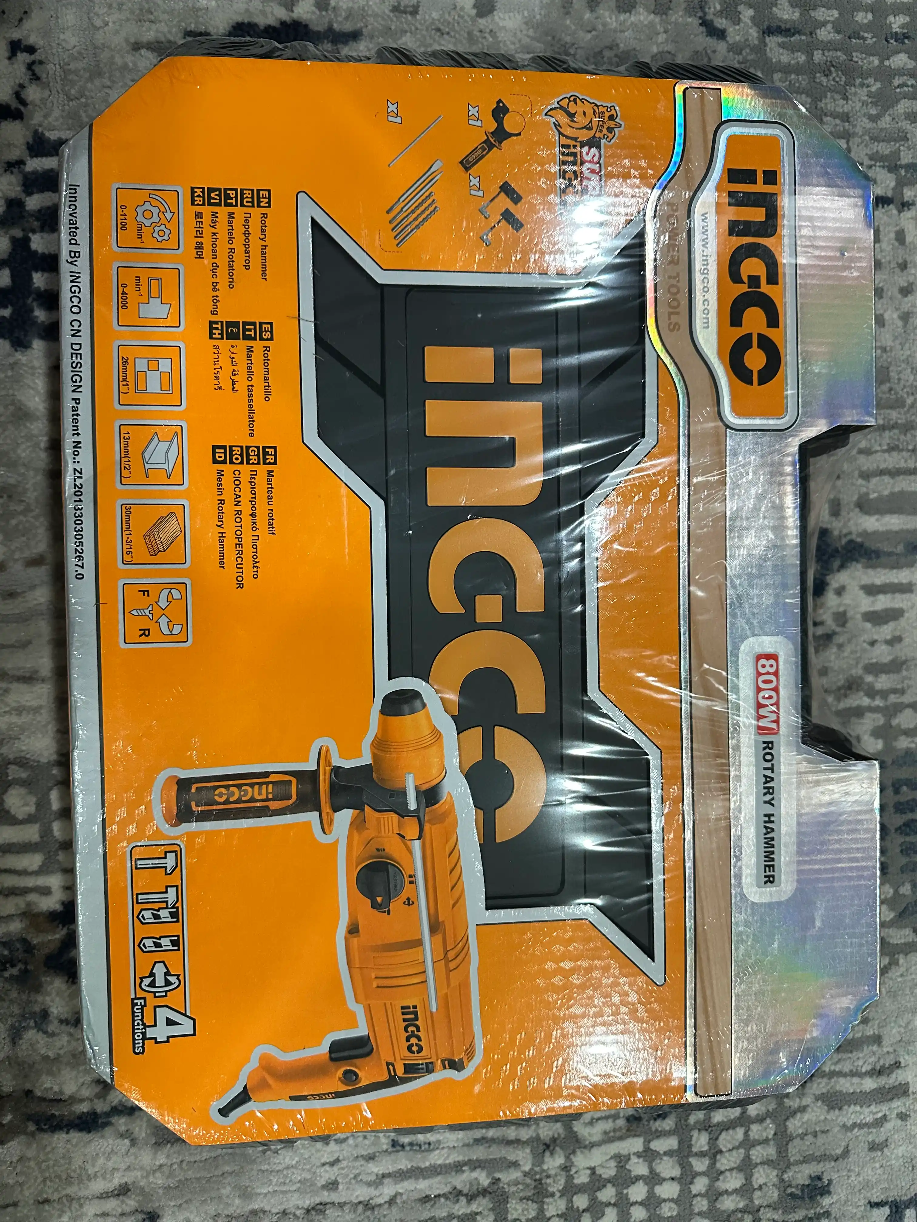 Перфоратор SDS-plus, INGCO RGH9028, 800 Вт
