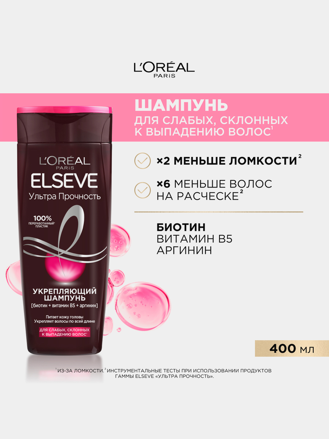 L'Oréal Paris Elseve укрепляющий шампунь для волос "Ультра Прочность ...