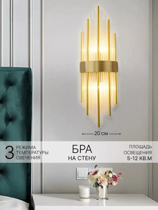 Бра, cветильник настенный, 2 цвета, для спальни, гостиной - 