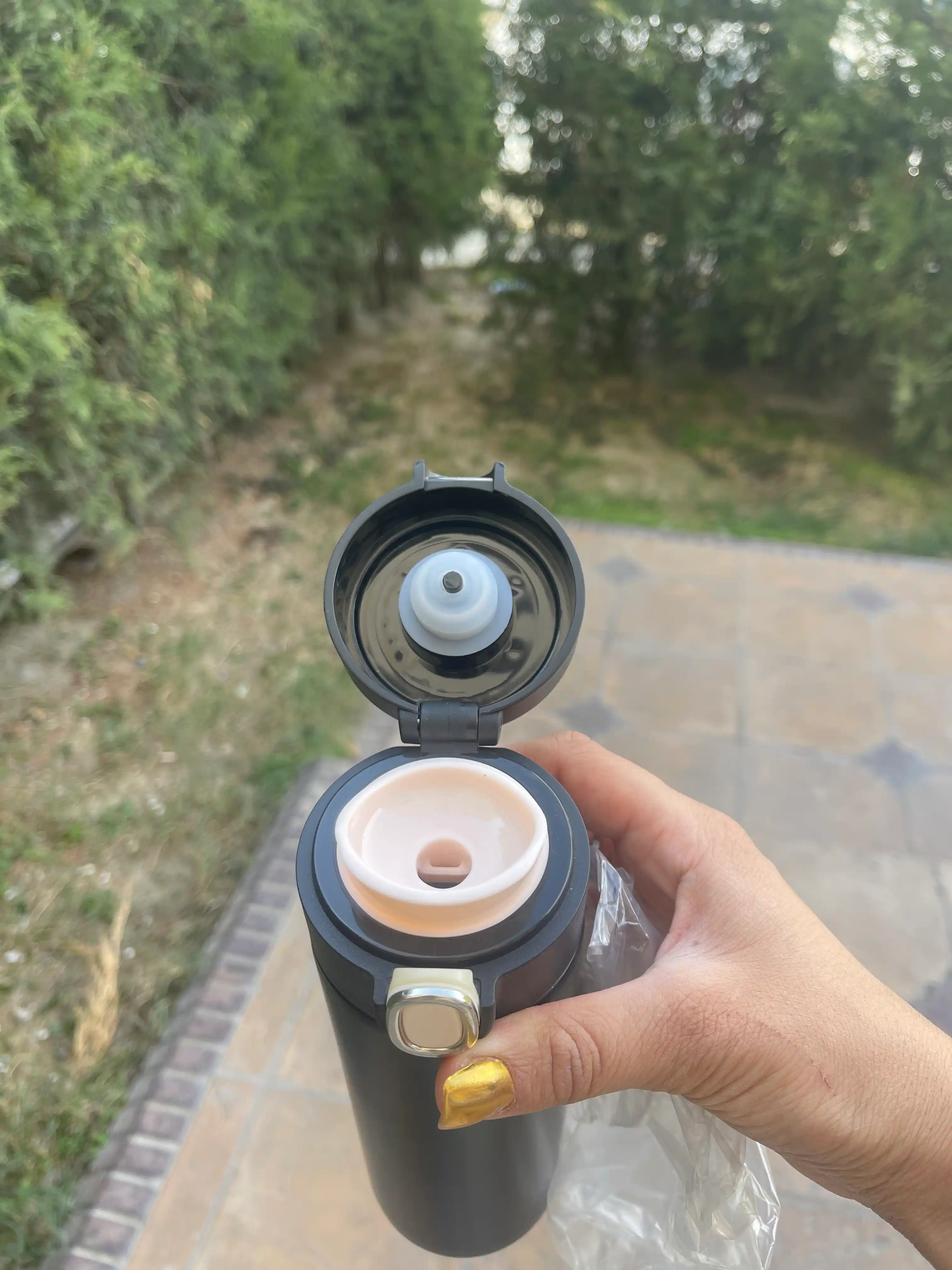 Termal krujka, choy, qahva, ofis va sayohat uchun, harorat sensori bilan termos, 420 ml