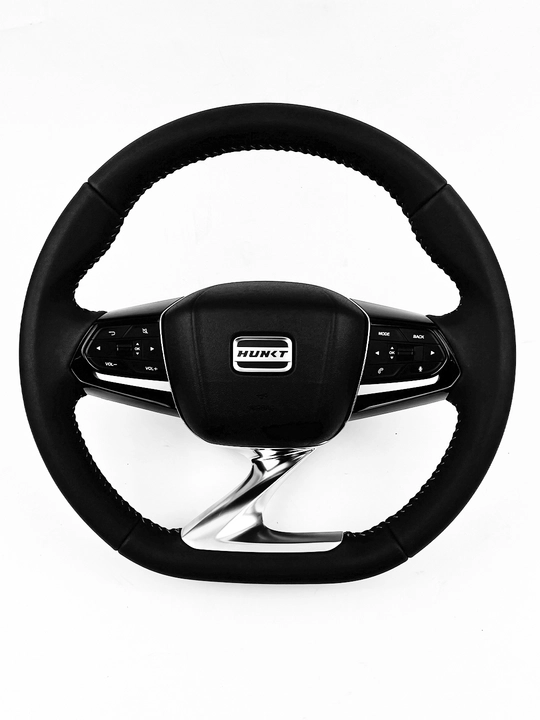 Руль для всех автомобилей, кожаный, универсальный, Spark, Damas, Nexia 1, 2, 3, Gentra, Lacetti - 