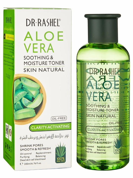 Aloe vera bilan yuzni namlovchi va tinchlantiruvchi toner, Dr. Rashel Aloe Vera, 200 ml