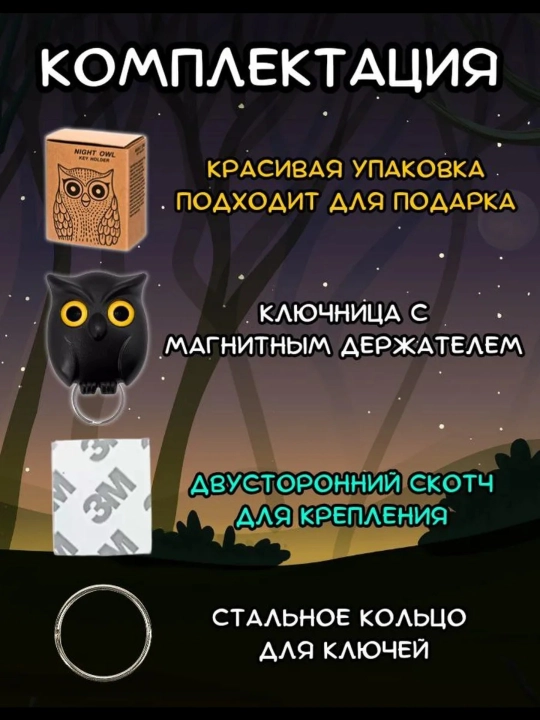 Devorga o'rnatilgan kalit ushlagich, magnit boyo'g'li