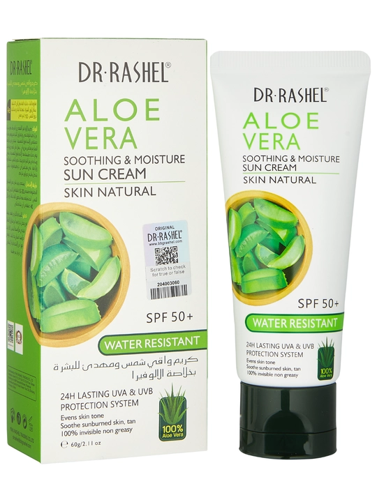Namlovchi quyoshdan himoyalovchi krem Dr. Rashel Aloe Vera Sun Cream SPF50+, 60 ml