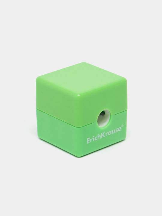 Plastik qalam o'tkirlagich ErichKrause S-Cube, Neon, konteyner bilan, 50141 q0000053175 - 