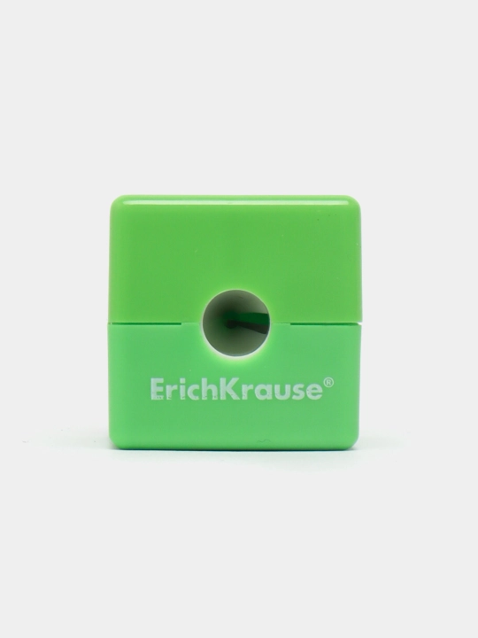 Точилка пластиковая ErichKrause S-Cube, Neon, с контейнером, 50141 q0000053175