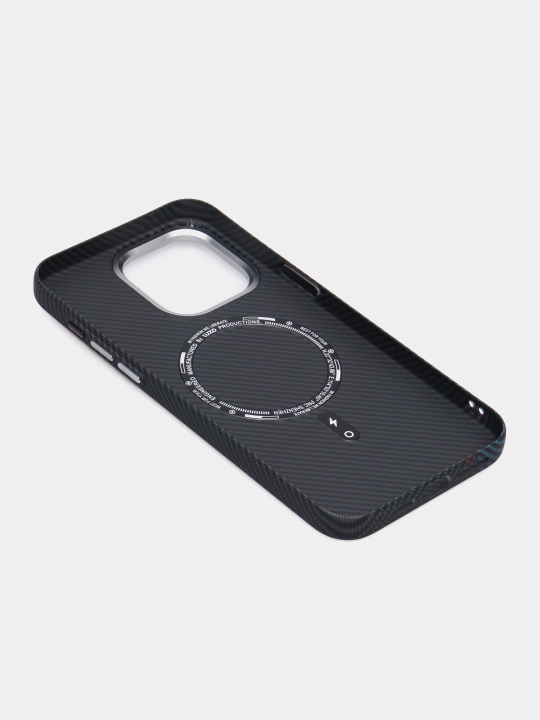 IPhone 13, 14, 15, 16 Pro, Pro Max uchun Magsafe karbon g'iloflar